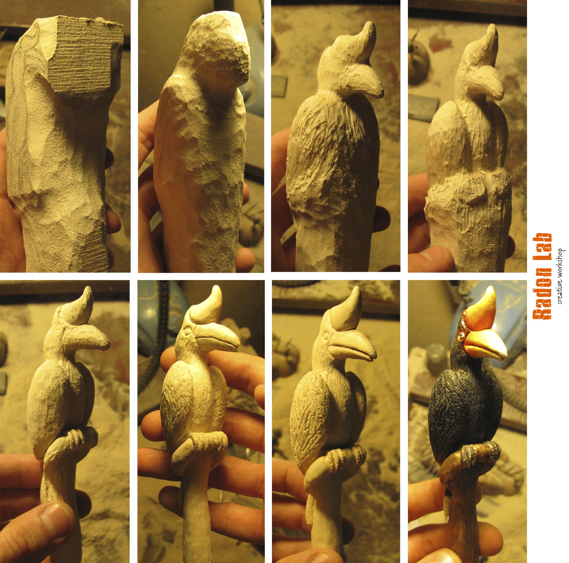 Bird -wood carving - work in progress