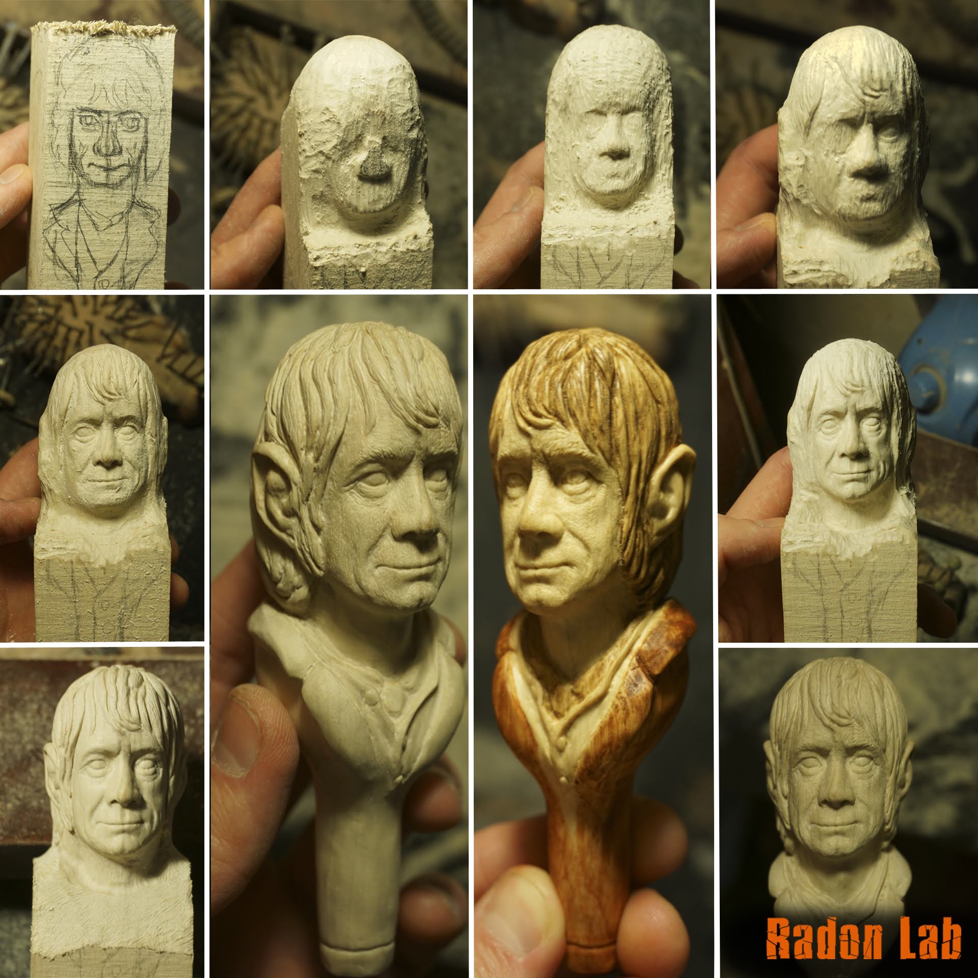 Bilbo - wood carving - work in progress