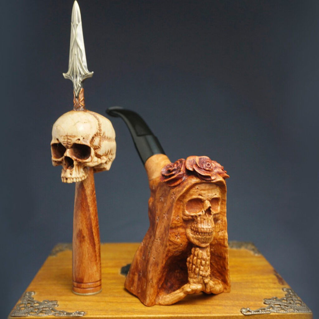 Santa Muerte Smoking Pipe