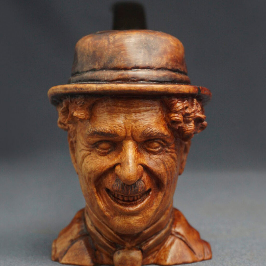 Charlie Chaplin Smoking Pipe
