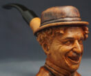 Charlie Chaplin Smoking Pipe