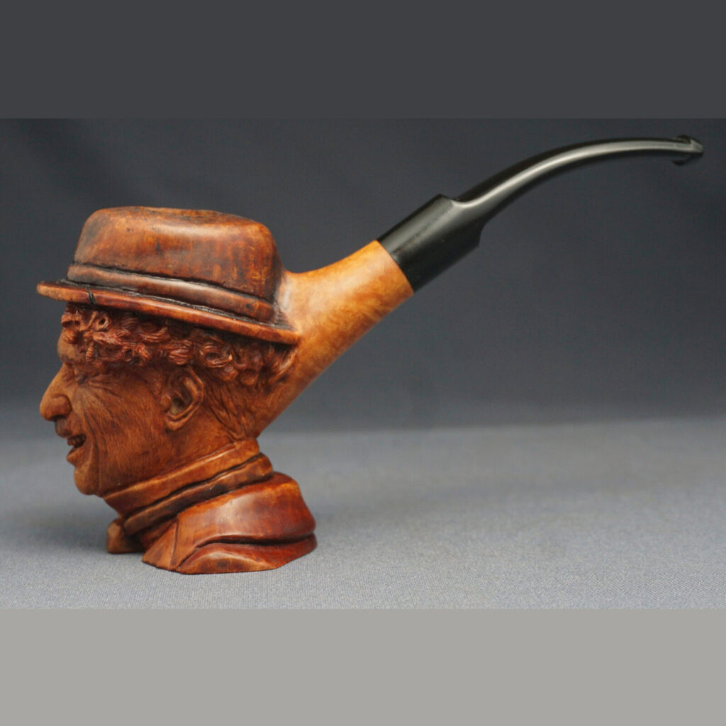 Charlie Chaplin Smoking Pipe