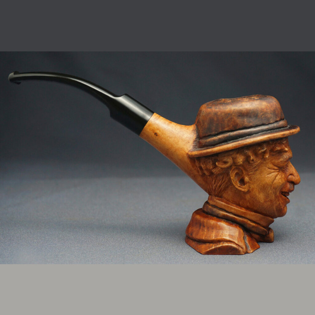 Charlie Chaplin Smoking Pipe