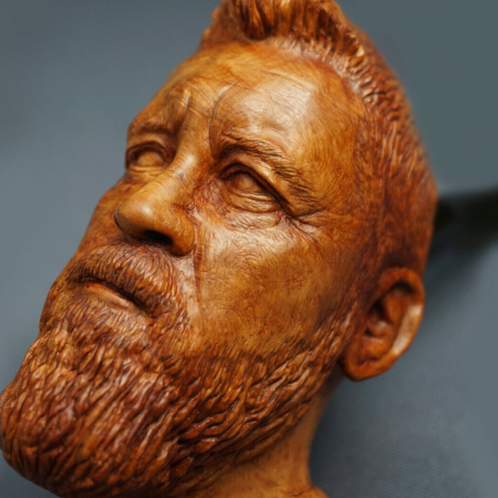 Man Bust Smoking Pipe