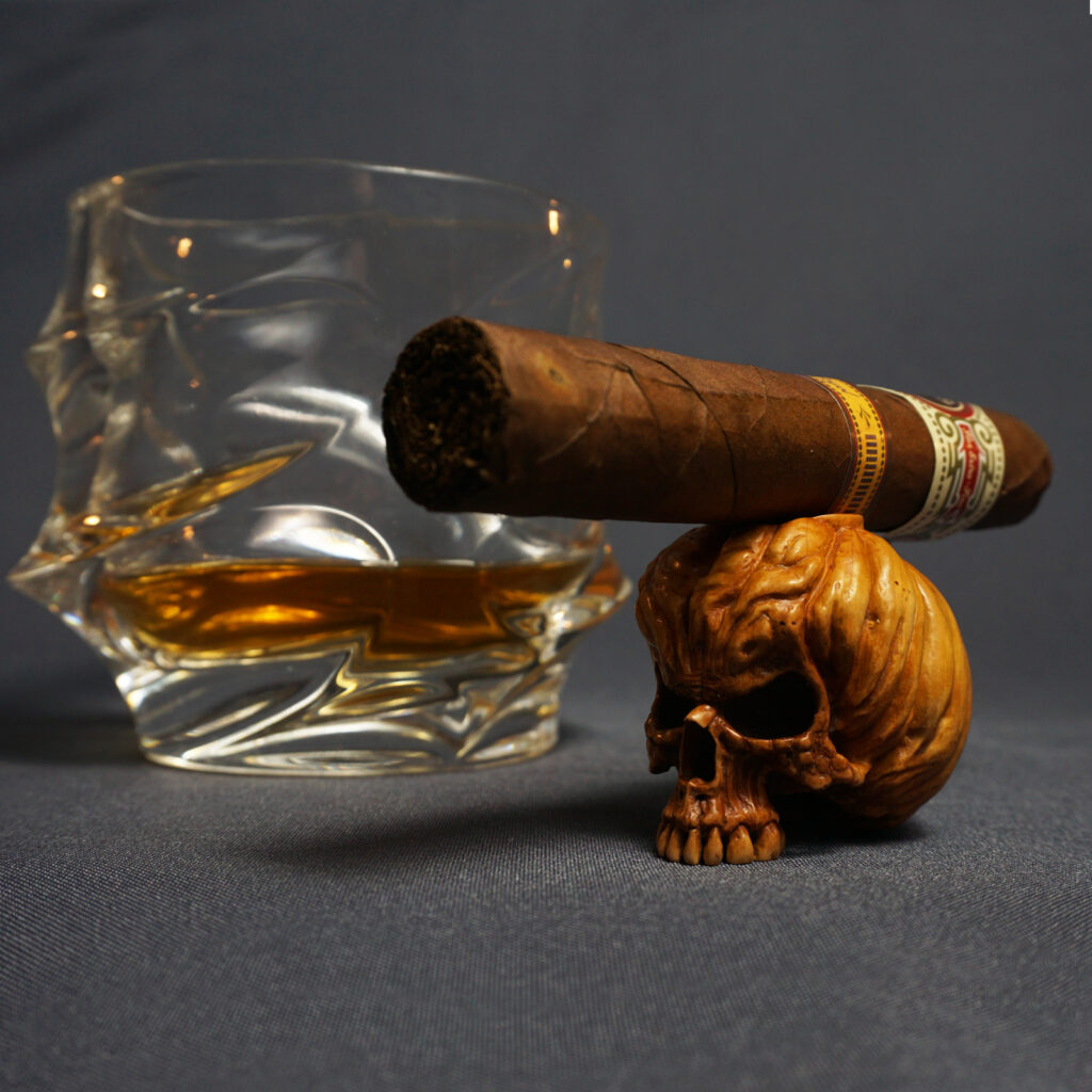 Pumpkin Skull Cigar Holder