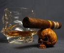 Pumpkin Skull Cigar Holder