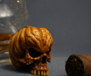 Pumpkin Skull Cigar Holder