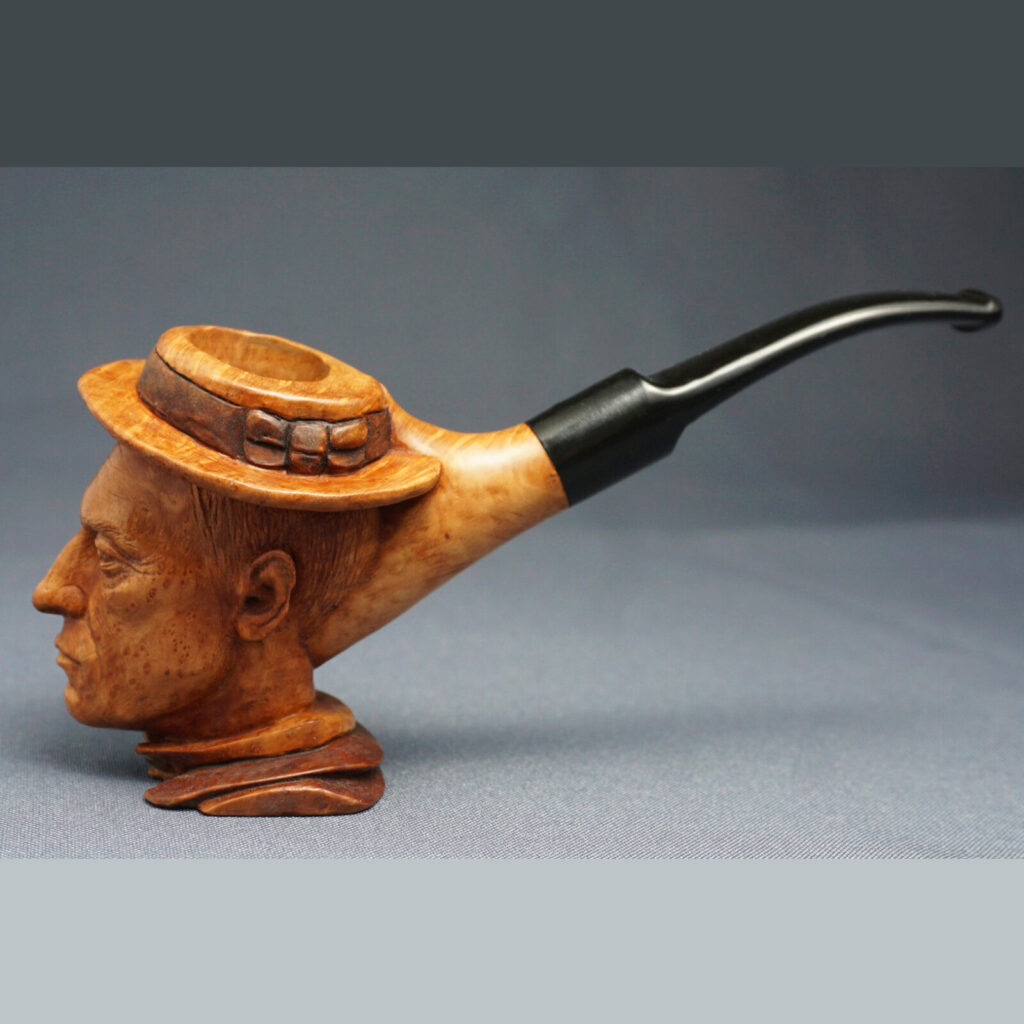 Buster Keaton Smoking Pipe