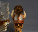 Viking skull cigar rest