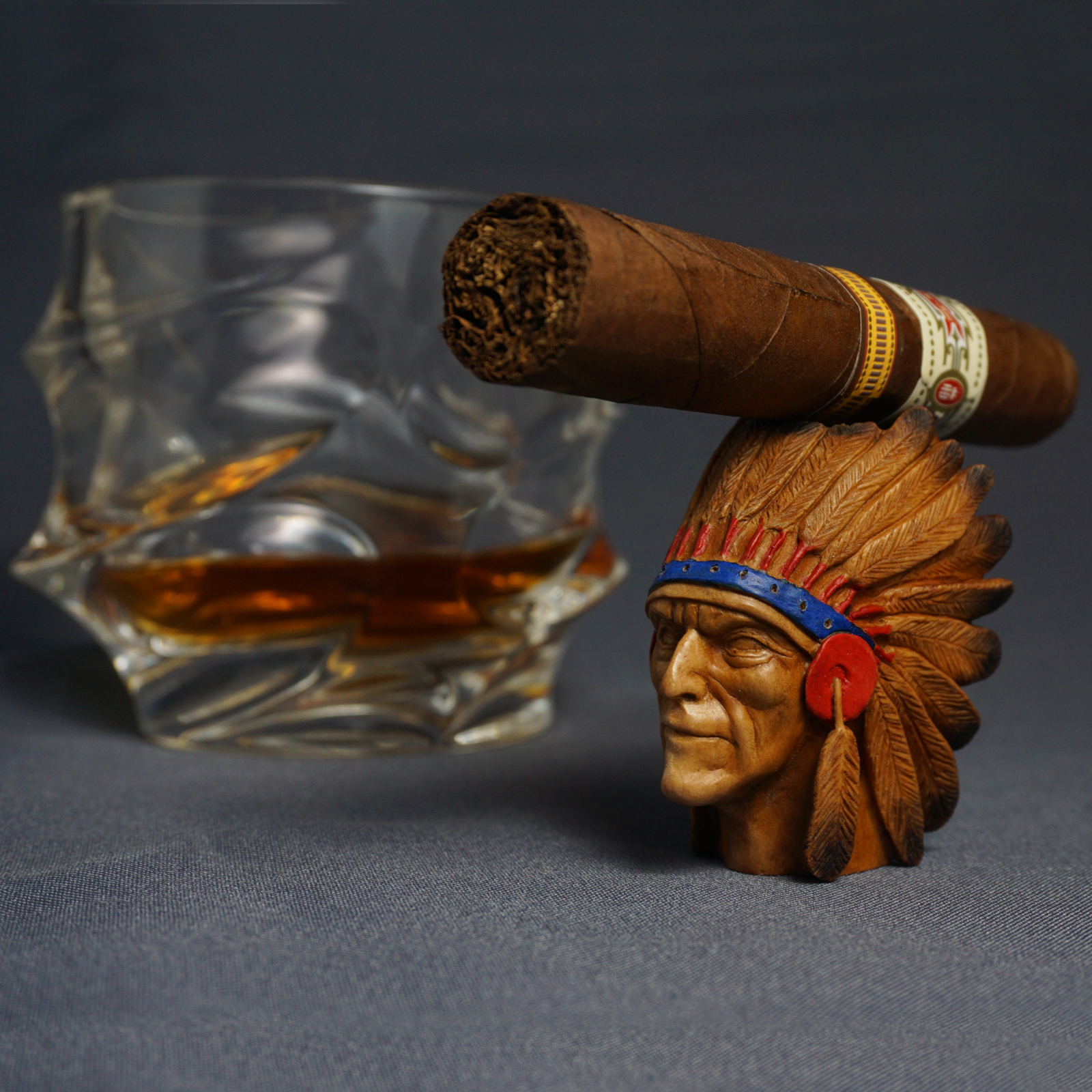 Native American Chef Cigar Stand