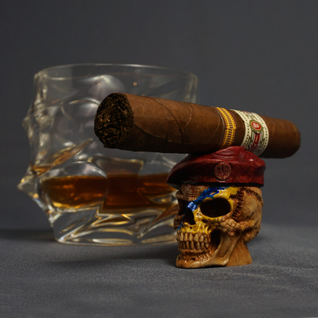 Warrior Skull Cigar Stand