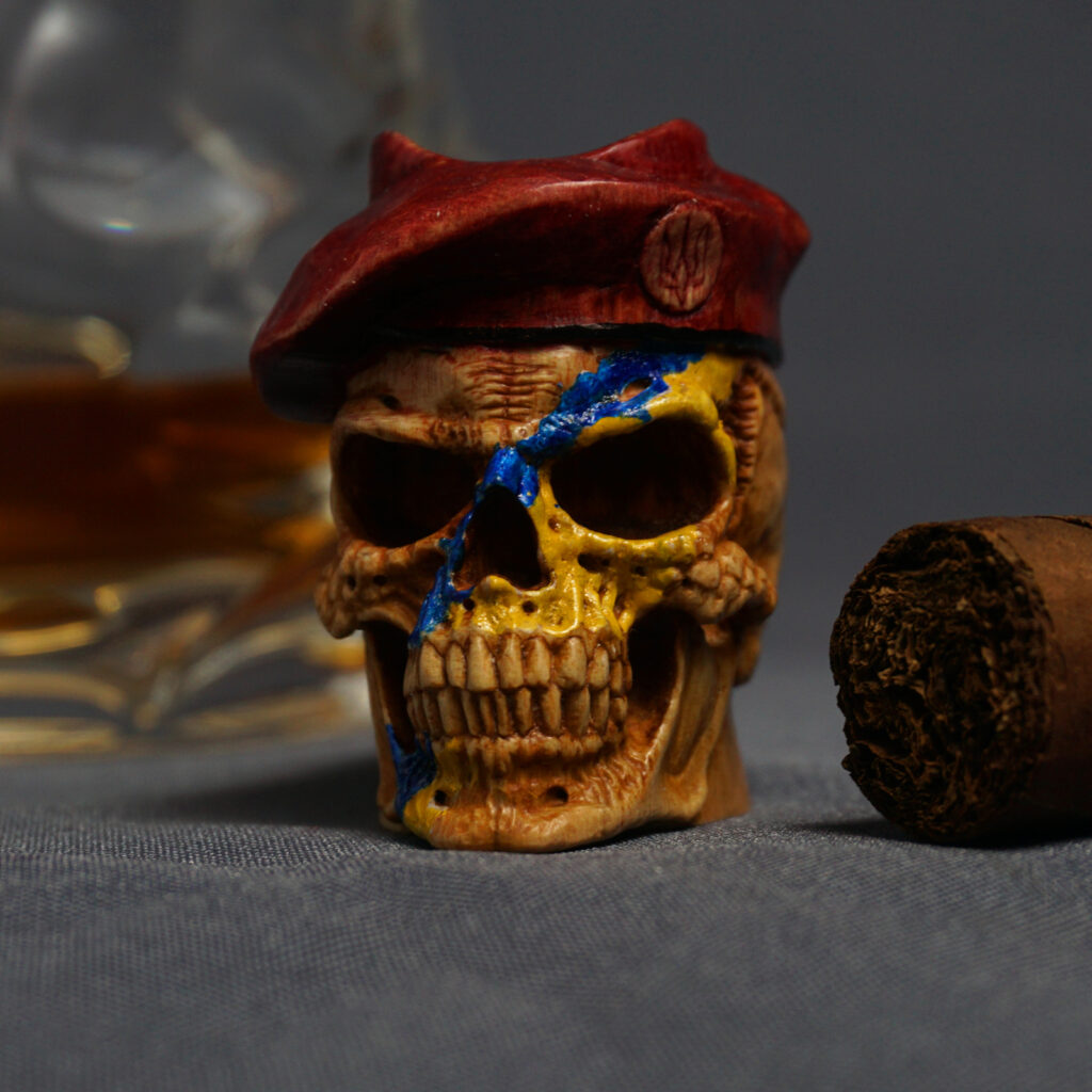 Warrior Skull Cigar Stand