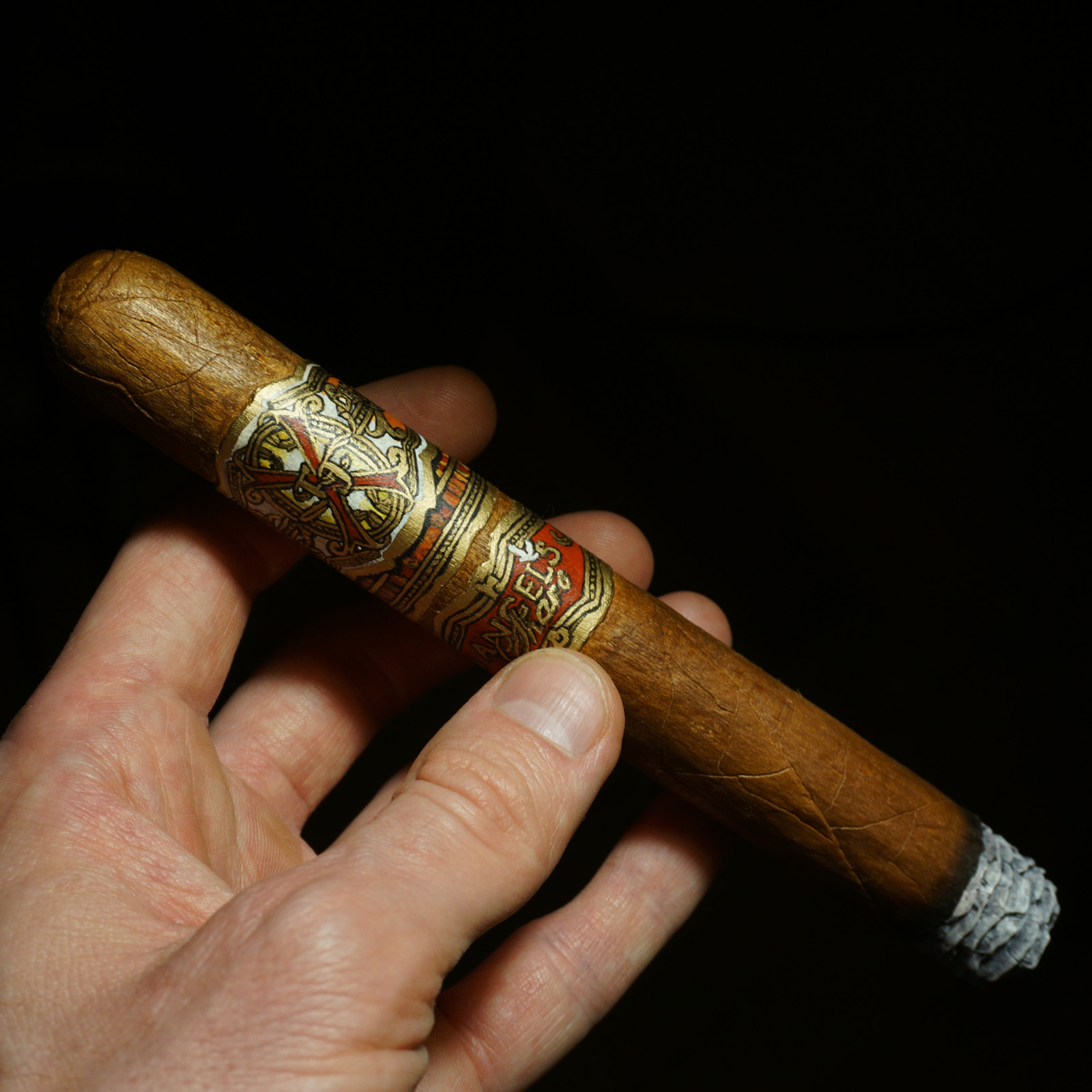 Wooden cigar. Hand carved