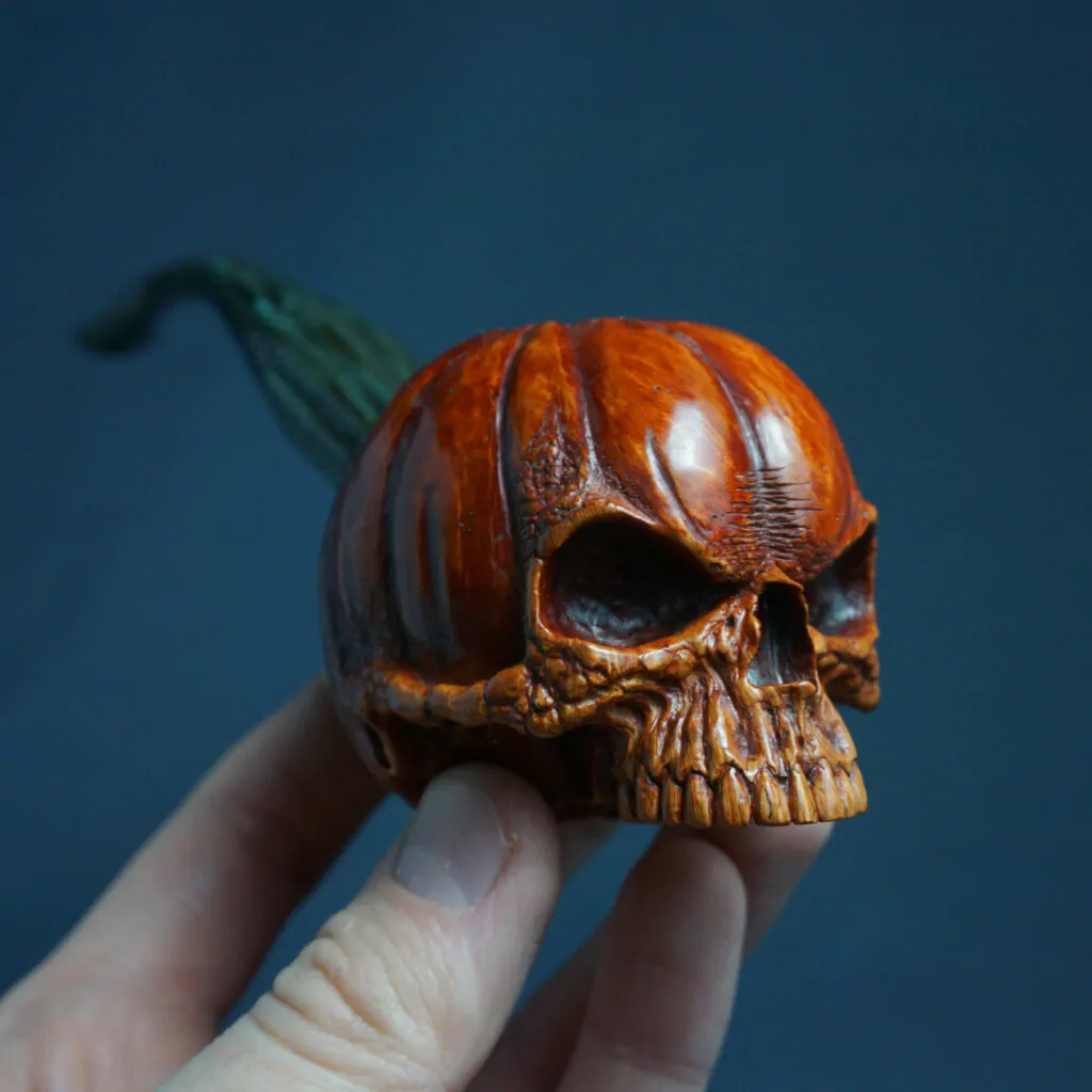 Pumpkin Skull Pipe