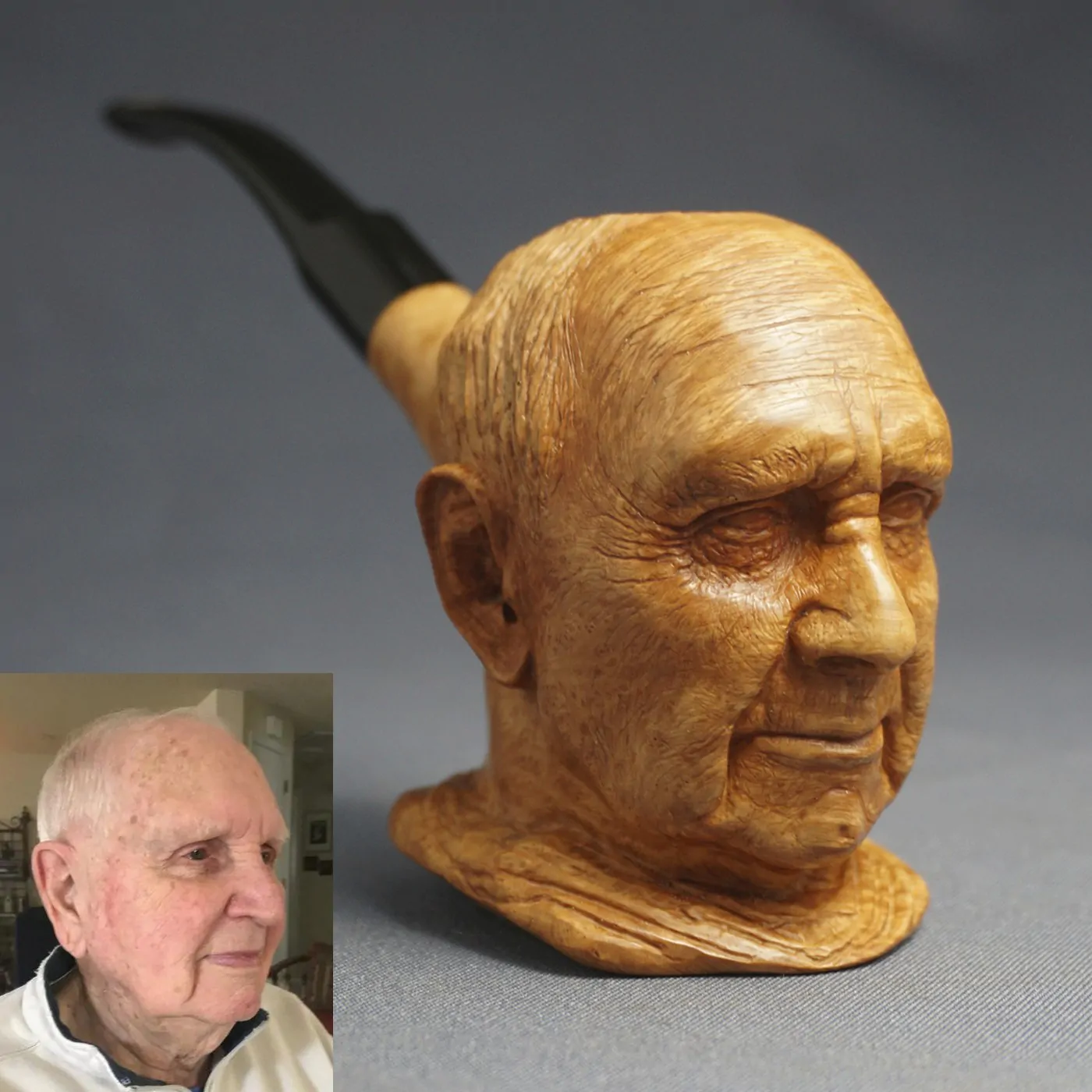Old Man Portrait Pipe