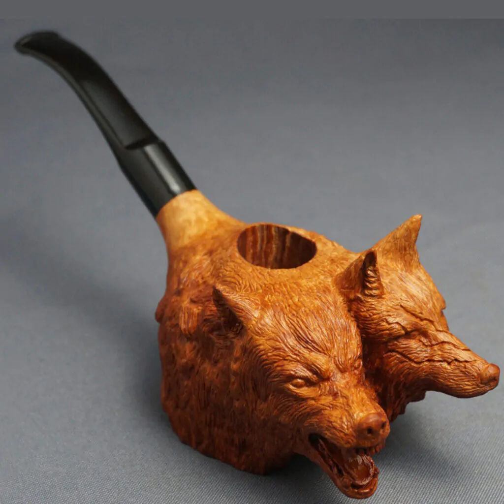 Good/Evil Wolf pipe