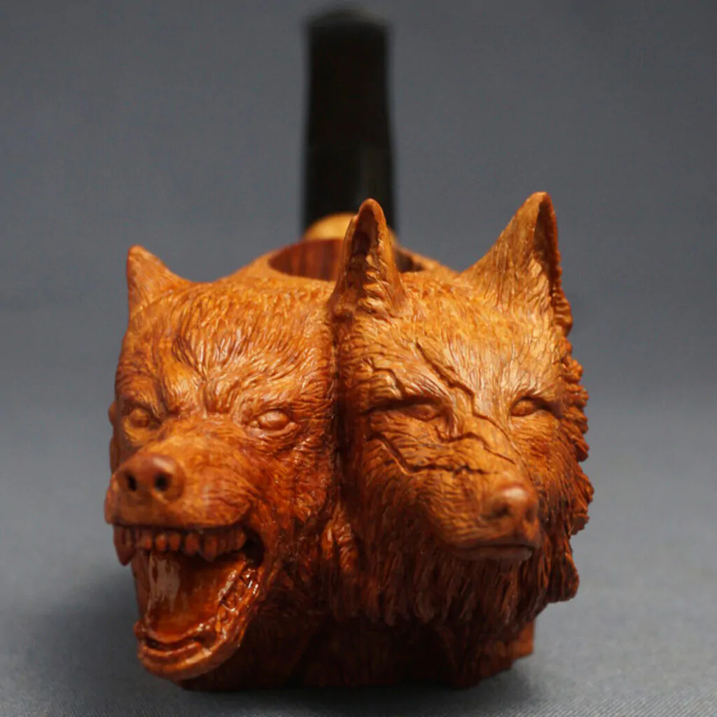 Good/Evil Wolf pipe