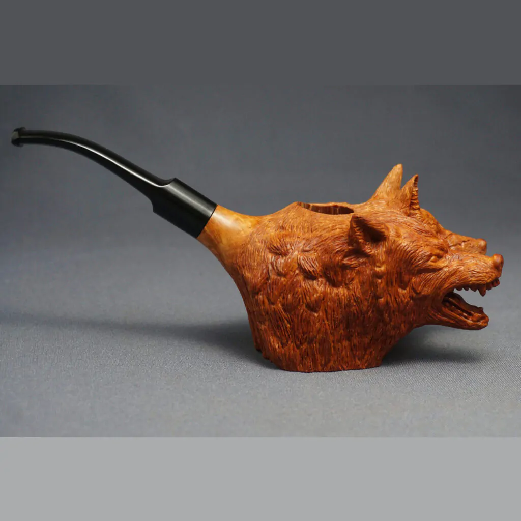 Good/Evil Wolf pipe