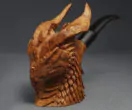 Dragon hand carved wooden pipe