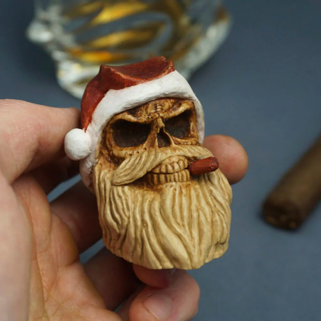 Santa Skull Cigar Holder