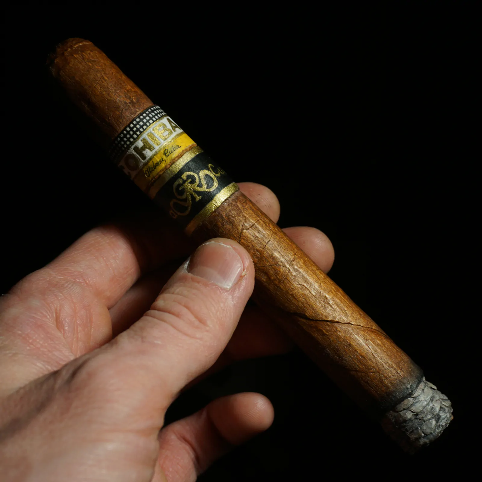Wooden cigar. Hand carved